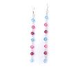 [K3094] - Silver Earrings 'Sissi' Pink Purple Blue