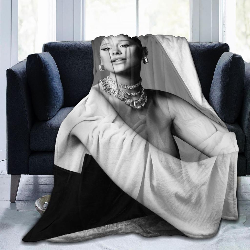 Ariana Grandes Blankets Fleece Print Breathable Soft Throw Blankets for Bed Couch Bedding Throws