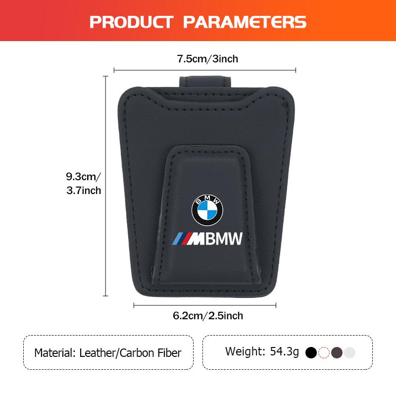 Leather Car Sun Visor Glasses Clip Hanging Sunglasses Organizer Holder Accessories For BMW E87 E70 E91 E30 G20 E92 E93 E60 E46