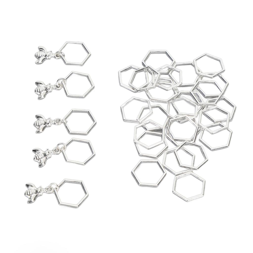 30 шт. маркеры для вязания крючком металлические шестигранные маркеры для ткачества, рукоделия, ткани, одежды