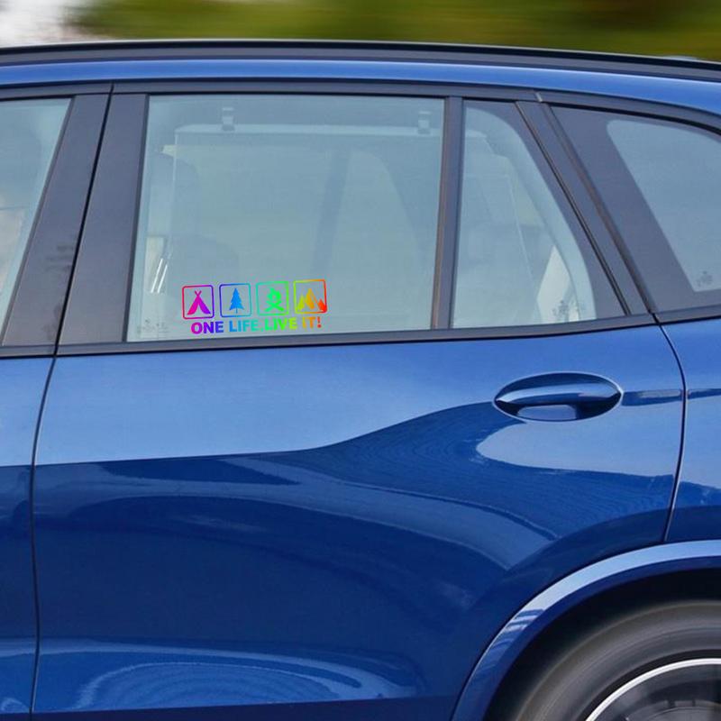 ПВХ кемпинг на открытом воздухе энтузиаст автомобиль наклейка дикое выживание четверная наклейка для окна автомобиля хвост кузова устойчивый к царапинам