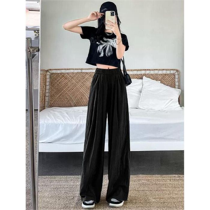 Casual Pants Women's Summer New High-waisted Loose Straight Wide-leg Pants
