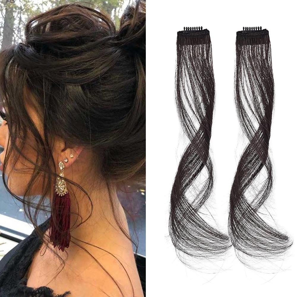 Bybrana Long Beard Fringes Black Brown Wear Natural Synthetic Fibre Wig