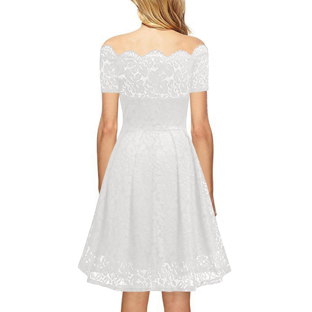 Women's Fall Off Shoulder Floral Maxi Dresses Formal Short Sleeve Cocktail Wedding Guest Dress