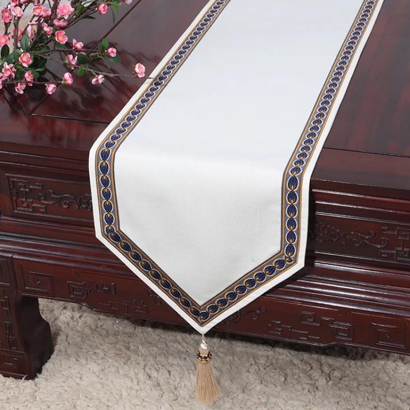 Простая льняная скатерть с кисточками «Гордая роза», простой льняной стол-флажок, чайный столик, чехол для ТВ-шкафа, ткань на заказ, китайский свадебный декор