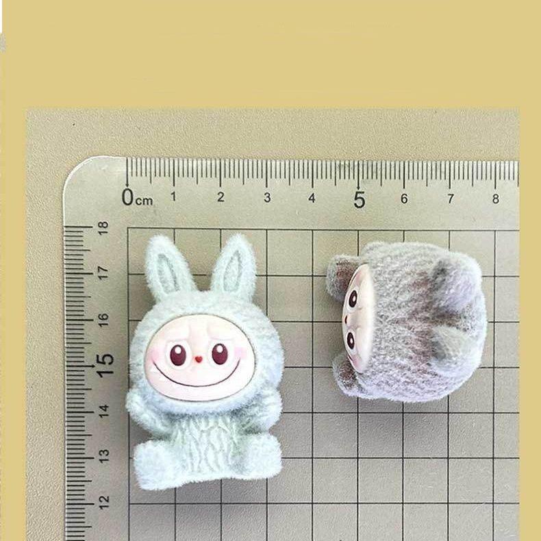 Plush Sitting Posture, Canvas, Desktop Accessories, Figurines, Car Console Decorations, Labubu Plush Toys