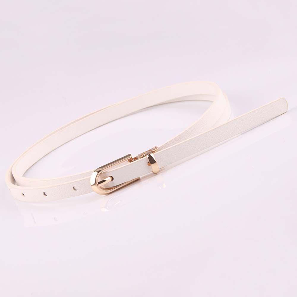 Skinny Elegant Candy Color Women Female Thin Waistband Waist Belts Dress Strap Pu Leather Belt