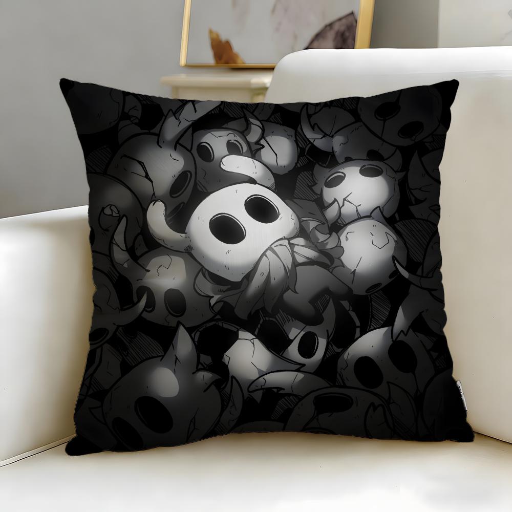 popular game Hollow Knight Cushion Cover Soft  EasyWash Pillow Case  Versatile for Couch Bed Travel and Office