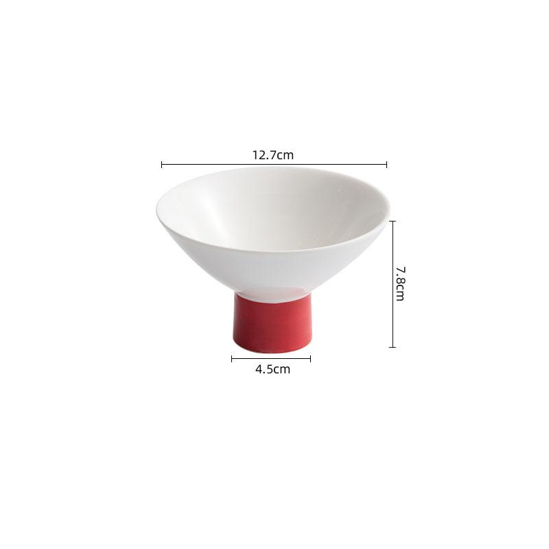 Creative Ceramic High Legged Deep Bowl Dessert Bowl Salad Bowl Snack Bowls Restaurant Molecular Cuisine Specialty Tableware