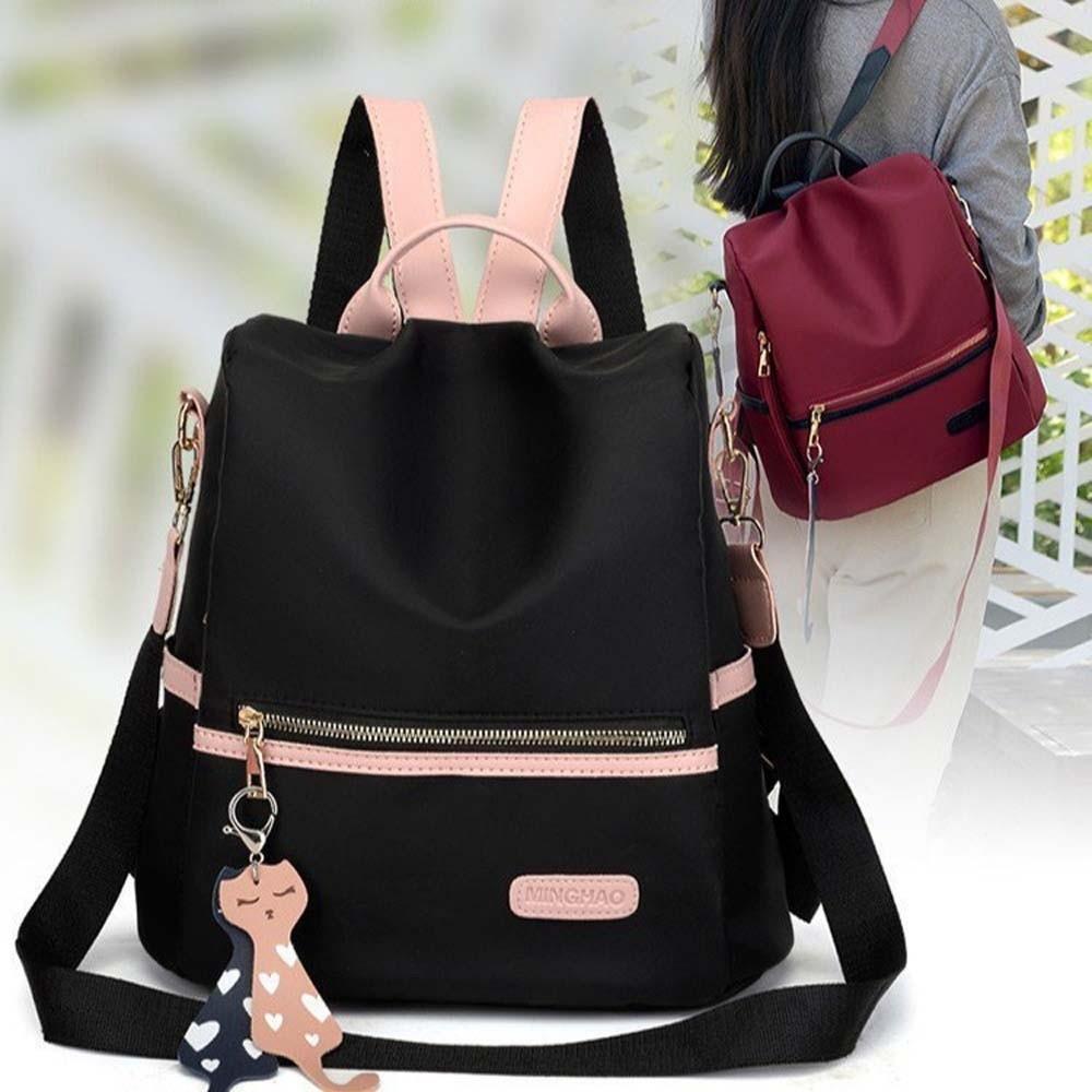 Large Capacity Oxford Cloth Daypack Anti-theft Contrast Color School Bag School