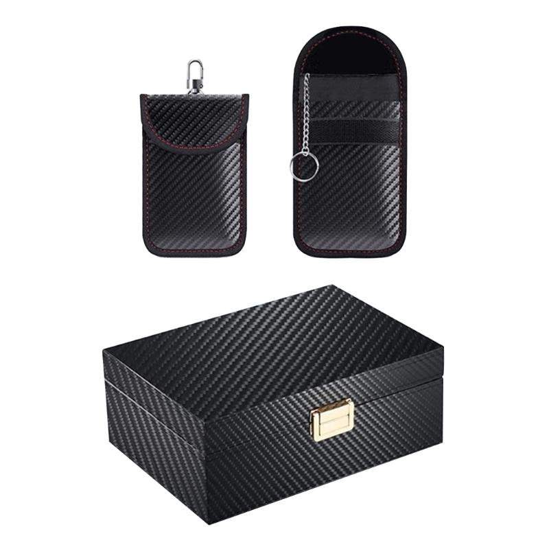 Signal Blocker Box, Car Keys Fob Protector, Carbon Fiber Signal Blocker for Keyless Fob, Signal Blocking Box