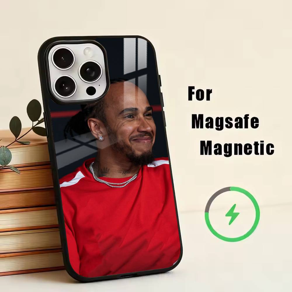 44 L-Lewis H-Hamilton Чехол для телефона для iPhone 17, 16, 15, 14, 13, 12, 11 Plus, Pro Магнитный с Magsafe Беспроводная зарядка