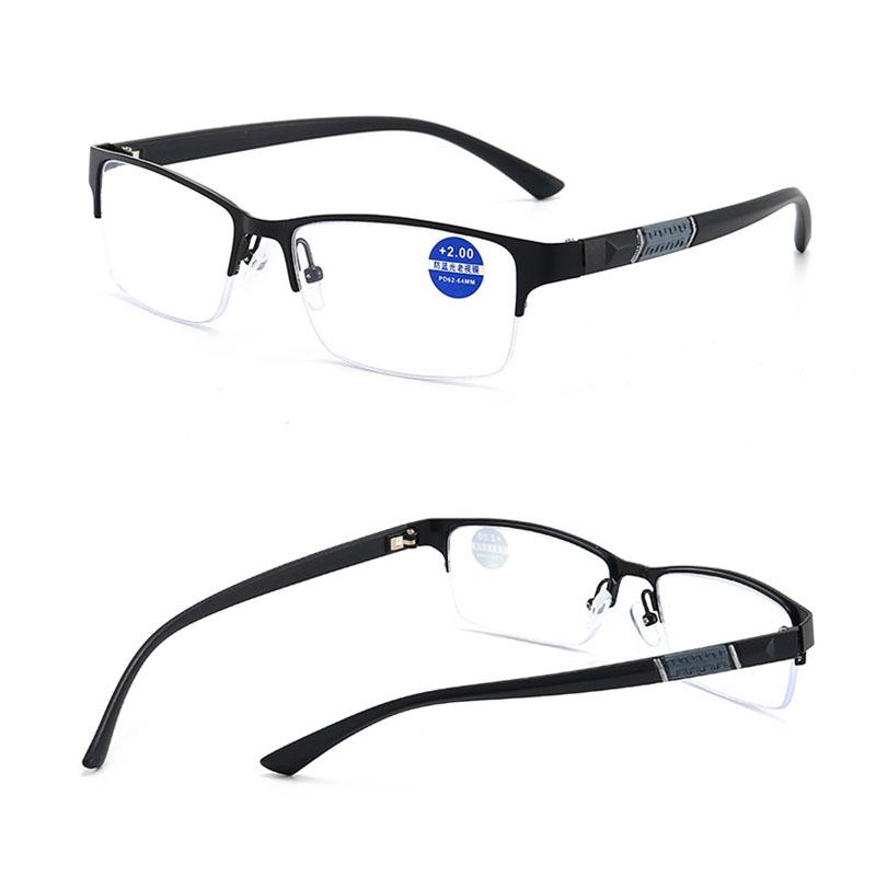 Unisex Business Classic Diopters Men Half Frame Office Women Reading Glasses Trend New Metal Accessories