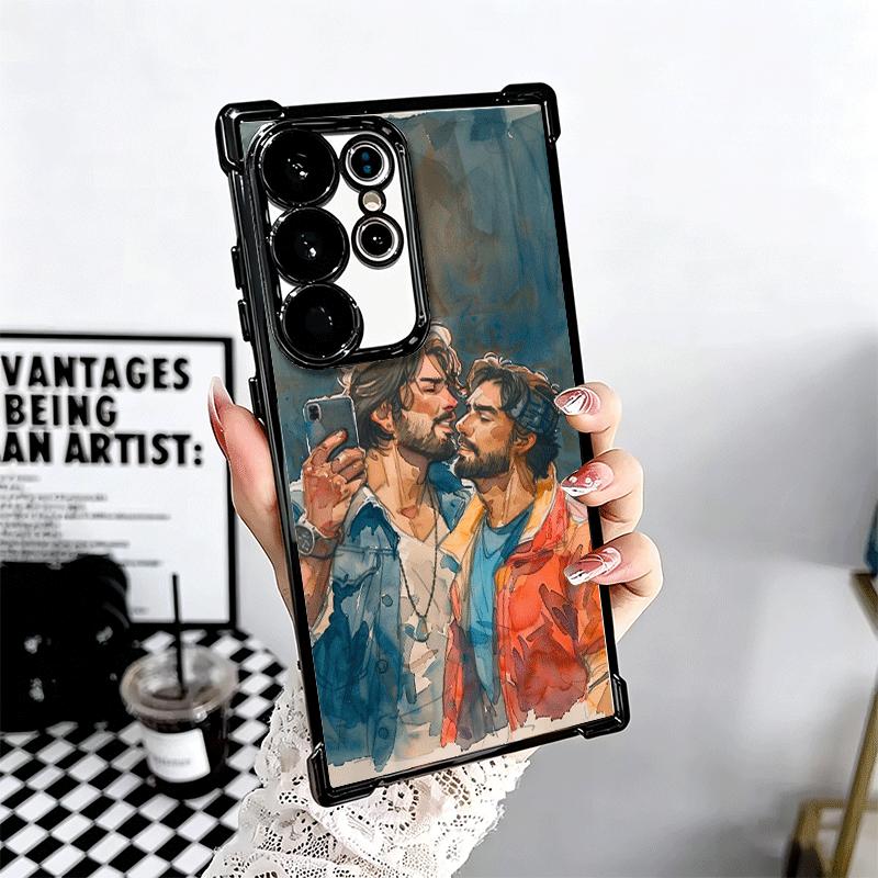 Muscle Man Gay Fitness Soft Phone Case For Samsung Galaxy S26 Ultra S25 Edge S24 FE S23 Plus S22 S21 + S20 Plating Anti-Fall Fun