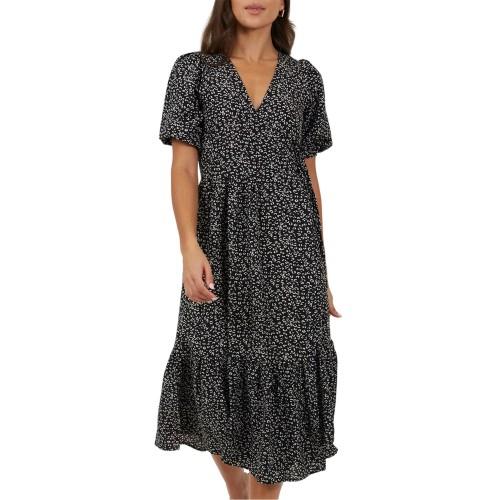 Brave Soul Womens/Ladies Flowers Wrap Dress