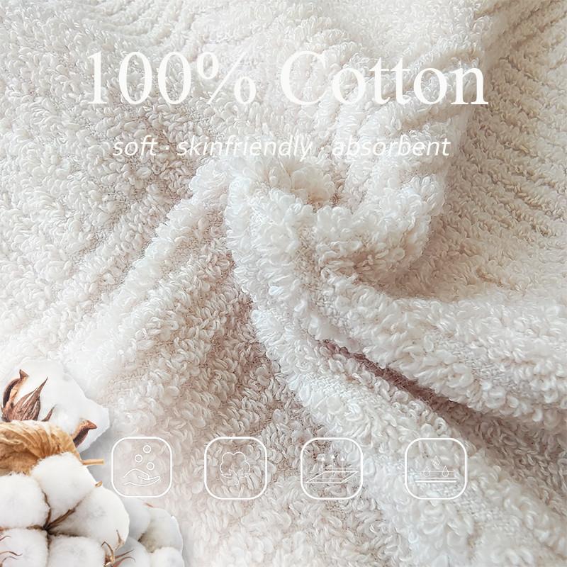 6 Pieces Pure Cotton Bath Towel Set For Adults Soft Geometric Face Towel For Facial Towels Bathroom Set Luxury Washcloth Terry