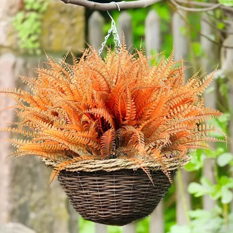 2 шт. Имитация персидской травы, травяное растение, зеленое настенное украшение, цветы и зеленые листья, папоротник