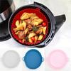 Air Fryer Liner Reusable Silicone Baking Basket Bowl Food Grade Non-Stick Tray Dishwasher Safe Plate Clean Easy Oven Accessories