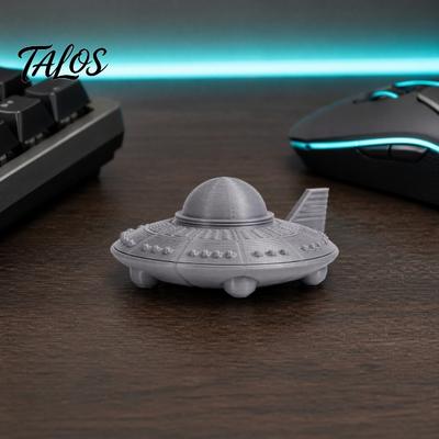 3D-печатная модель НЛО, Фигурка, Декор для космического корабля в стиле Sci-Fi, Цельное изделие с четкой текстурой, Мини-украшение для настольного дисплея и шкафа, Подарок для любителя космоса