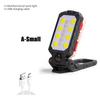 USB Rechargeable COB Work Light Portable LED Flashlight Adjustable Waterproof Camping Lantern Magnet Design with Power Display