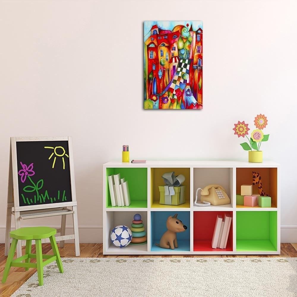 Canvas print, Colourful town