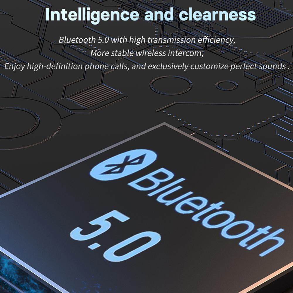 Водонепроницаемая Bluetooth-гарнитура-интерком для шлема, со встроенным Wi-Fi и видеорегистратором 2K для общения во время езды на мотоцикле