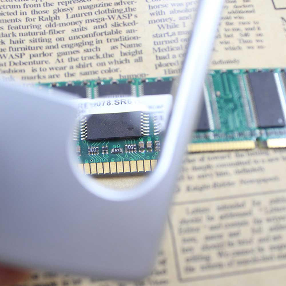 Светодиодная лупа-лупа с подсветкой + увеличительное стекло в кожаном чехле