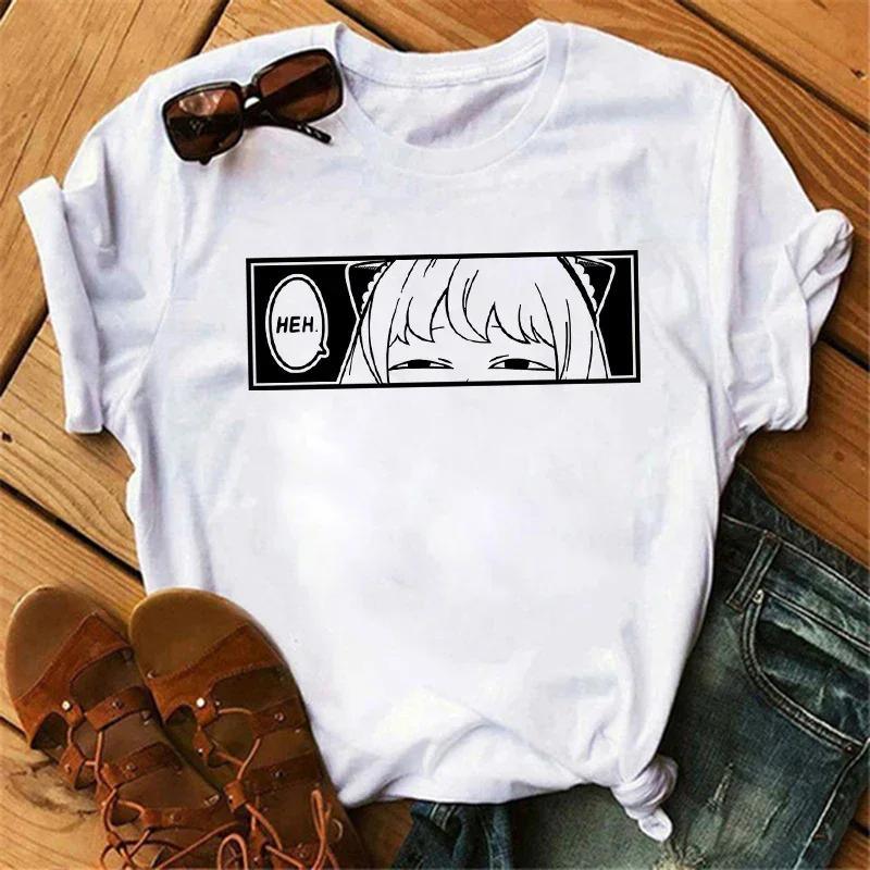 Футболка аниме Spy X Family женская японская мода Harajuku футболки с коротким рукавом летние топы Kawaii O-Neck женская футболка топ унисекс