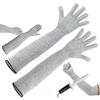 Long Garden Labor Gloves HPPE Fabric Cut-proof Design Protects Arm Gloves Comfortable Durable Work Gloves for Construction Sites