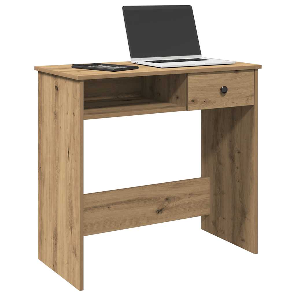 Artisan Oak Desk 80 x 40 x 75 cm Particleboard