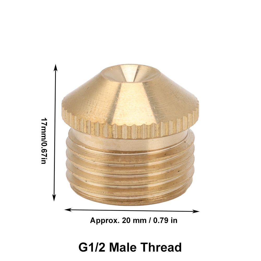 5PCS Fine Mist Misting Nozzles Gold Garden Cooling System Nozzles Fog Nozzles  Dust Reduction Use