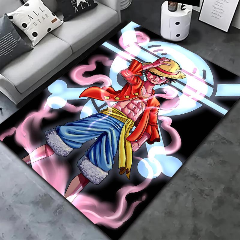 Ковер с изображением Манки Д. Луффи из One Piece для гостиной, спальни, дома, украшение дивана, нескользящий коврик для детской игры