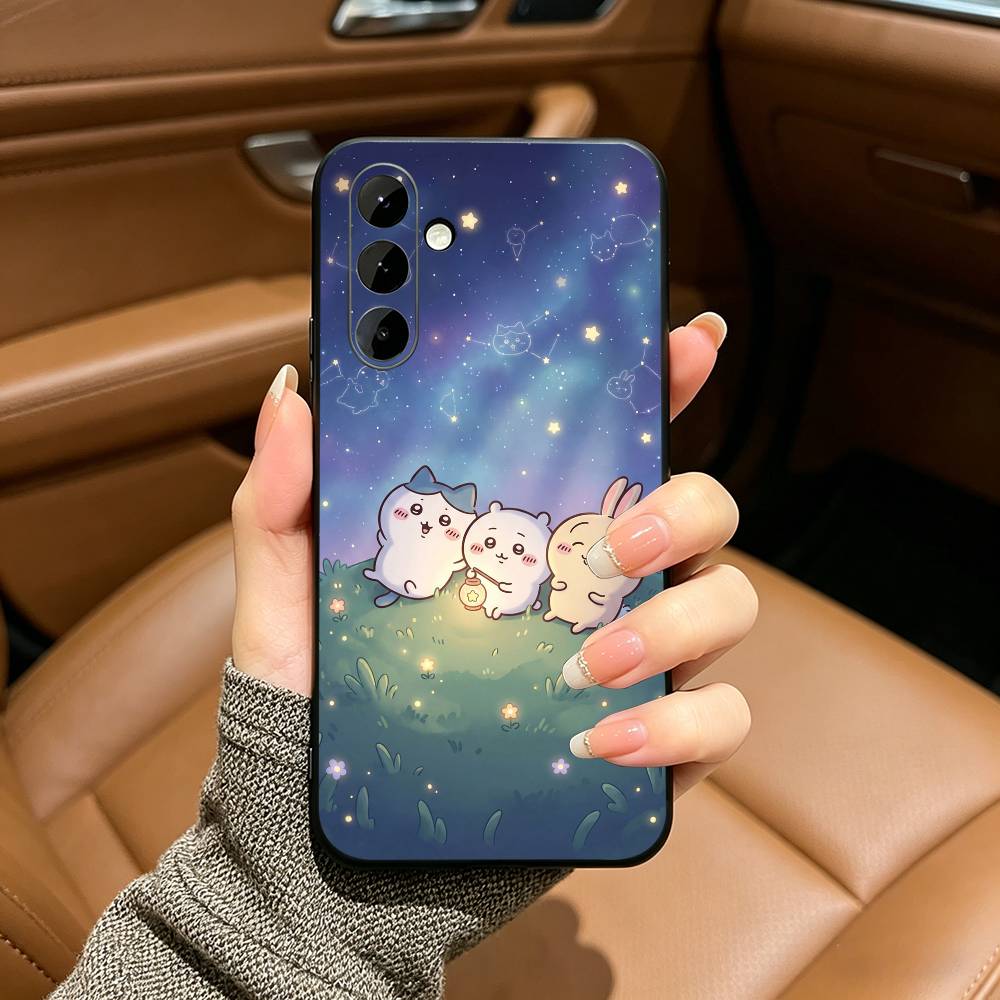 C-Cute C-C-Chiikawas Чехол для телефона Samsung Galaxy A73,A71 A72,A70,A53,A52,A51,Мягкий силиконовый черный чехол