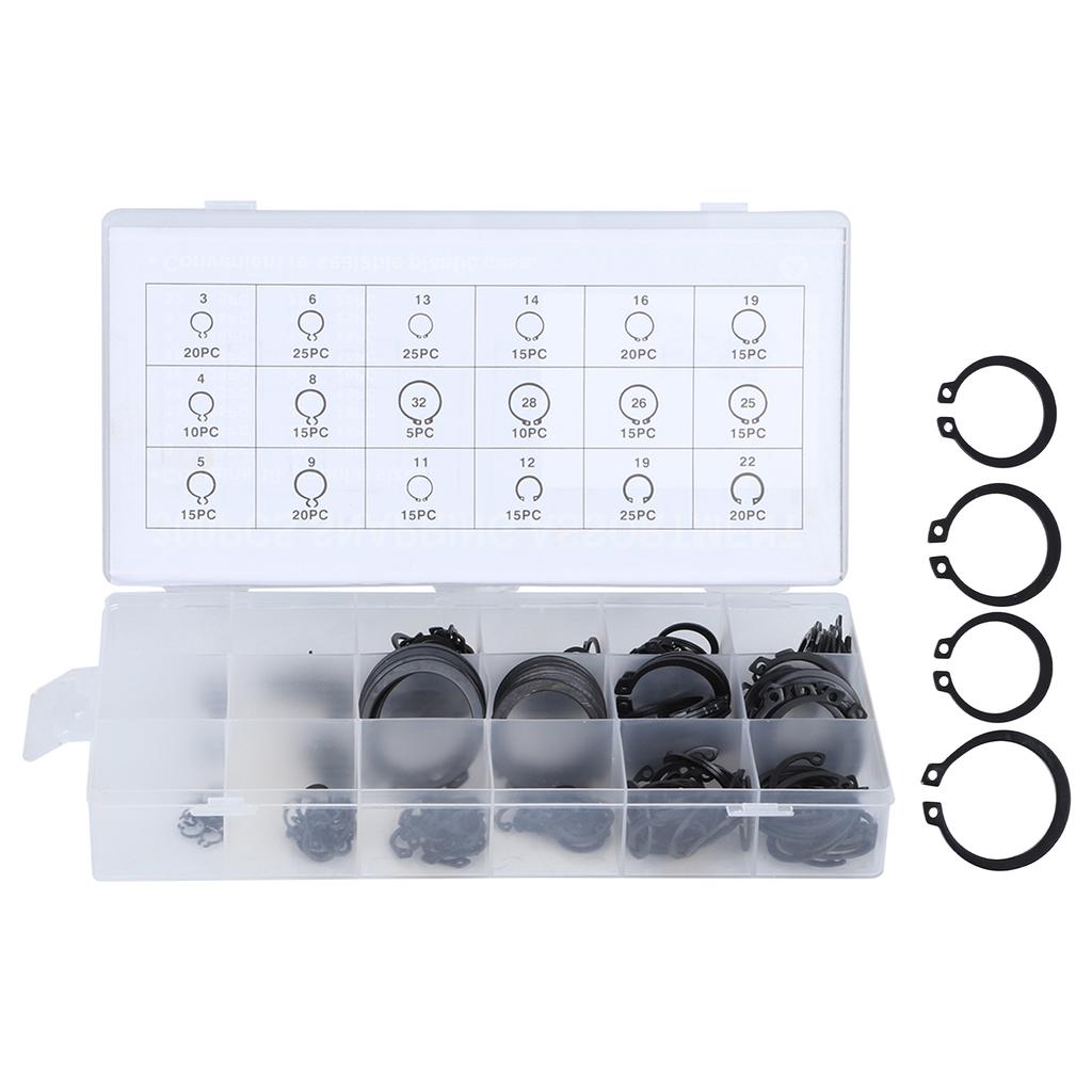 300 шт. 2-32 мм E-образный зажимной стопорный комплект внешних стопорных колец