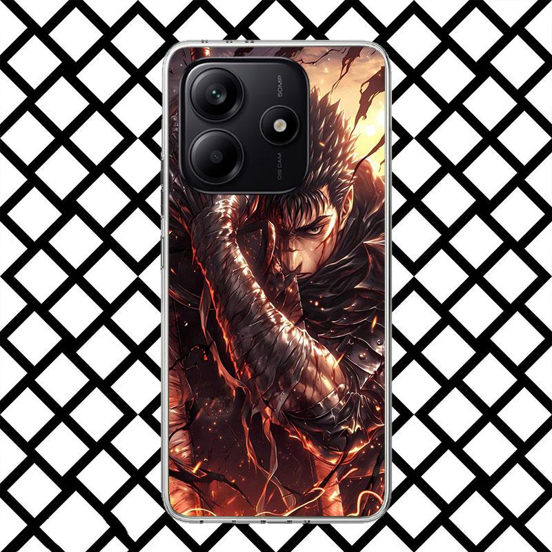 Чехол для телефона Аниме G-Guts B-Berserks для Xiaomi Redmi Note 15 14 14S 13 12 12S 11 Pro Plus 11E 11T 11S 10S 5G Мягкий чехол Fundas Re