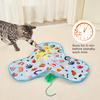 Hide And Seek Interactive Cat Toy Touch Activated Simulated Hunting Game with Moving Concealed Feather And Mouse Squeaky for Indoor Bored Adult Cats