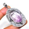 Amethyst Gemstone 925 Silver Plated Handmade Jewelry Pendant 2.46"