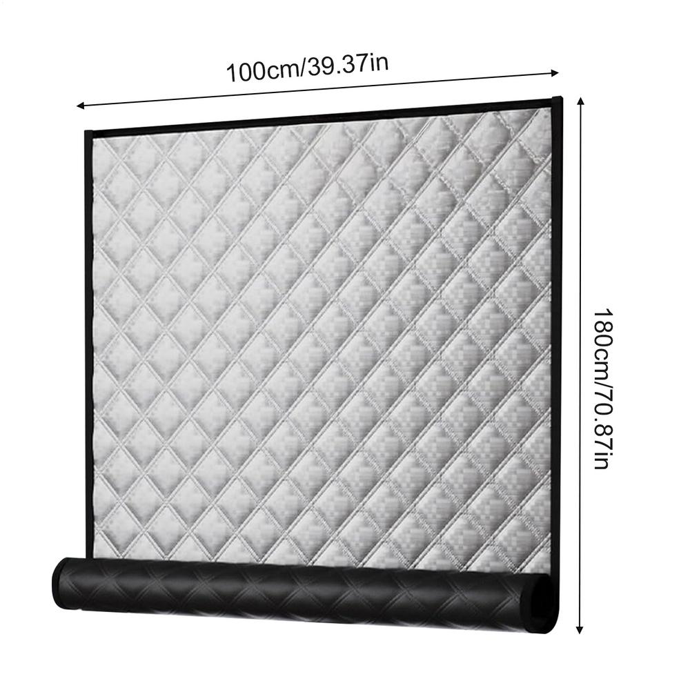 Insulated Window Cover 39x71inch Heavy Duty Thermal Blackout Oxford Cloth Insulated Roll-Up Window Blanket for Home Dorm Office