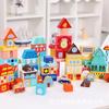City Construction Children's Wooden Building Blocks Toys Baby Puzzle Pile Hands-on Brain Theme Barrel