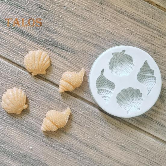 Форма в виде раковины, легкий инструмент для выпекания, без запаха, полезная, 4 полости, форма для украшения торта для вечеринки, пекарня