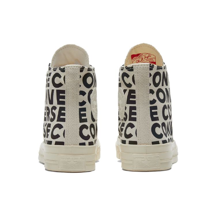 Converse Chuck Taylor All Star 1970-х Удобные Универсальные Модные Высокие Кеды из Канваса Унисекс Кроссовки Молочно-белый Черный 172511C