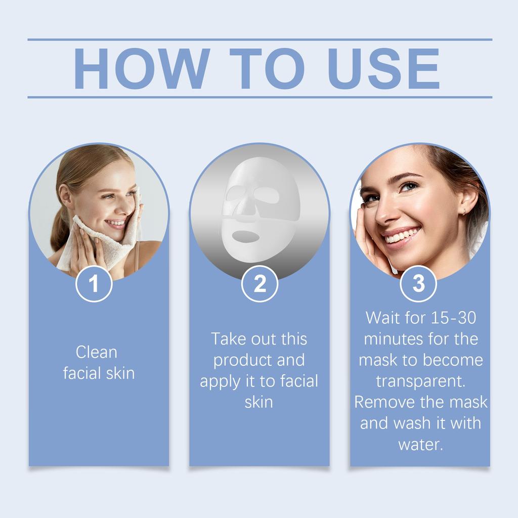 Deep Collagen Wrinkle Lifting MaskCollagen Mask Bio Collagen Face Mask Collagen Films Deep Hydrating Firming Overnight Hydrogel Mask 4pcs/Box 1ml