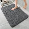 3D Non Slip Bathroom Mat Bath Mats Absorbent Doormat Carpet Cobblestone Embossed Door Floor Mats Machine Washable Quick Drying