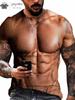Funny 3D Printing Muscle Printed T-Shirt Gym Clothing Men Summer Streetwear T-Shirt Tops Harajuku Fashion Short Sleeve Tee