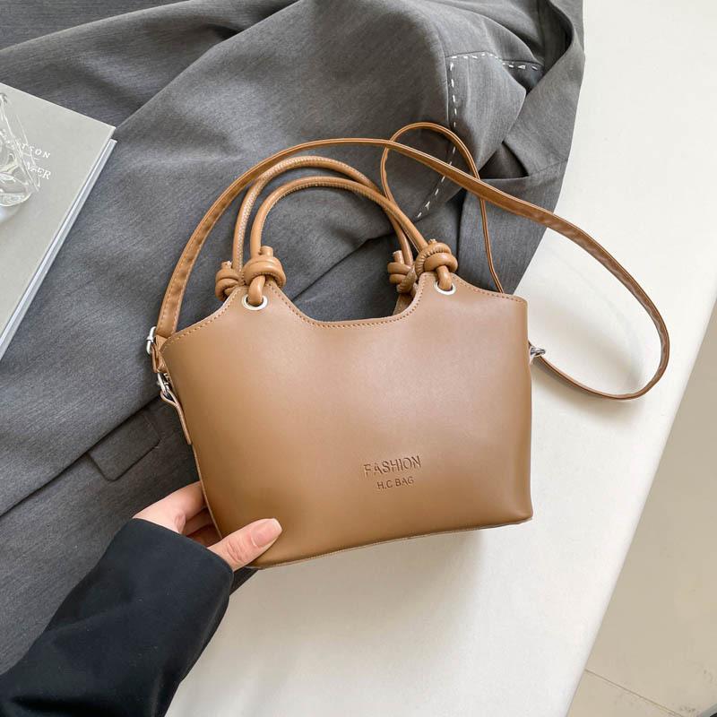 Простая женская сумка-ведро 2025 весна зарубежный тренд модная женская повседневная на плечо кроссбоди сумка-мессенджер сумочка