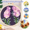 1 Набор Вышивка Цветочный Узор DIY Вышивка Иголкой с Пробивкой Набор для Начинающих Плетение Инструменты для Вышивания Крестиком