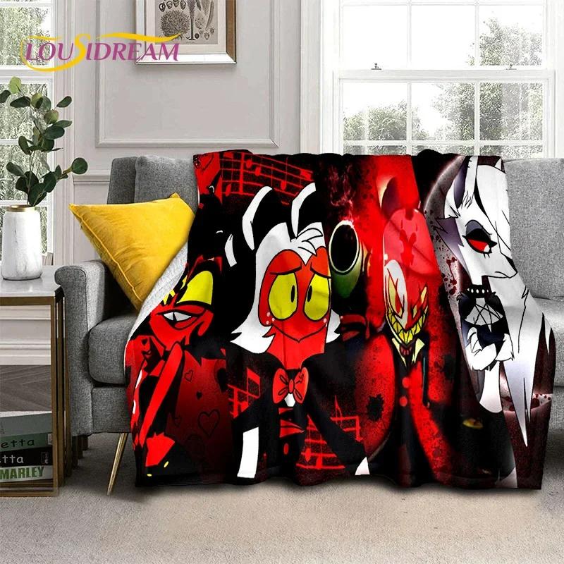 3D H-Helluva Boss Блитцо H-Hazbin Hotel Мультяшное одеяло, Мягкое плед для дома спальни кровати дивана пикника офиса Покрывало