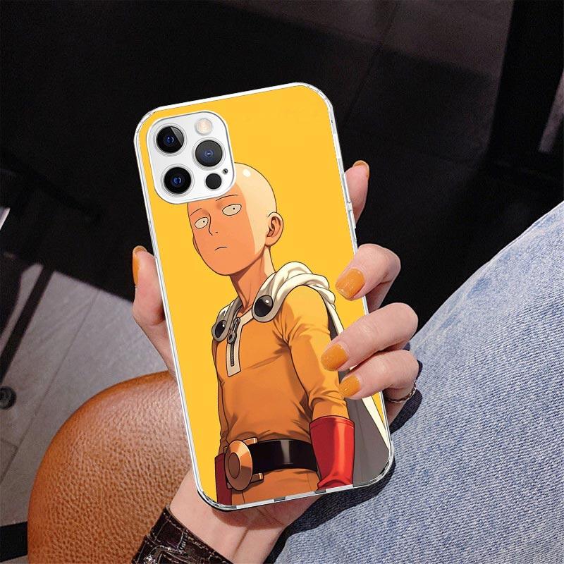 Чехол для телефона One P-Punch-Man Saitama King для iPhone 13 12 Mini 11 Pro Max XS XR X SE 7 8 Plus 5S 5 6S 6 Подарок Печатная Крышка Fundas