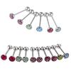 6/10Pcs/Set Women Leopard Print Bar Tongue Lip Navel Ring Body Piercing Jewelry