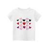 Рубашка на День святого Валентина для малышей, девочек и мальчиков, милые футболки с сердечками, детские футболки на День святого Валентина